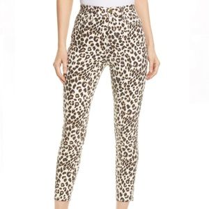 NWT Frame High Rise Cigarette Leopard Jeans